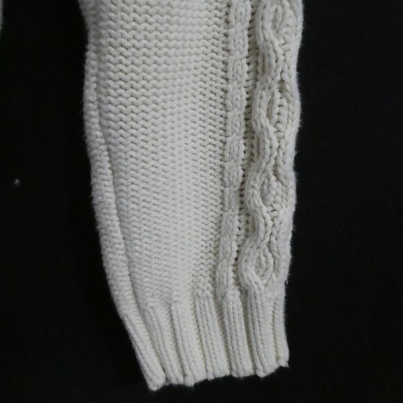 BIANCA NYGARD | medium 10-12 | Ivory Cable Knit Turtleneck Sweater - Picture 9 of 16